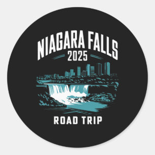 Adesivo Redondo Niagara Falls Road Trip 2025 Family Trip Friends G
