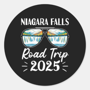 Adesivo Redondo Niagara Falls Road Trip 2025 Sungles Family Vacati