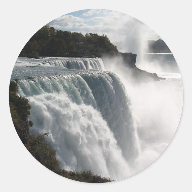 Adesivo Redondo Niagara Falls Stickers (Frente)