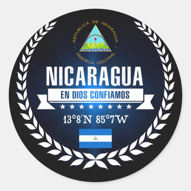 Adesivo Redondo Nicarágua (Frente)