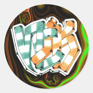 Adesivo Redondo Nick ~ Garffiti Art Sticker 1,5"