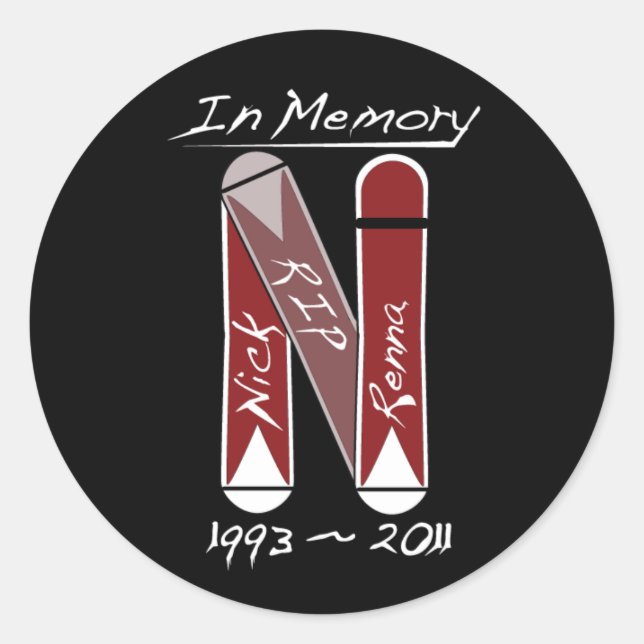 Adesivo Redondo NickStickerBlackLarge (Frente)