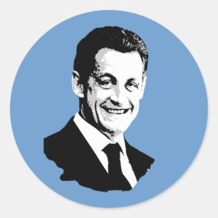 Adesivo Redondo Nicolas Sarkozy