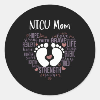 Adesivo Redondo Nicu Mãe Preemie Ou Nicu Mês De Consciência Para M
