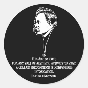 Adesivo Redondo Nietzsche-art-1-DKT