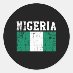 Adesivo Redondo Nigéria Flag Nigerian Roots