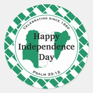 Adesivo Redondo NIGÉRIA INDEPENDÊNCIA nigeriana