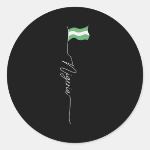 Adesivo Redondo Nigéria Nigerianos Bandeira Nigéria Patriótico