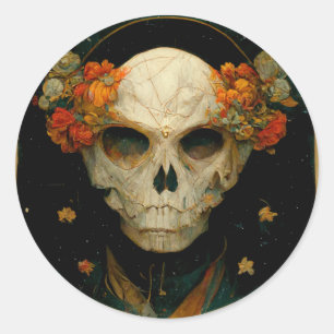 Adesivo Redondo Night Warlock Fantasy