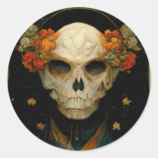 Adesivo Redondo Night Warlock Fantasy (Frente)