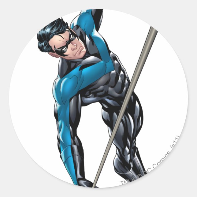 Adesivo Redondo Nightwing with rope (Frente)
