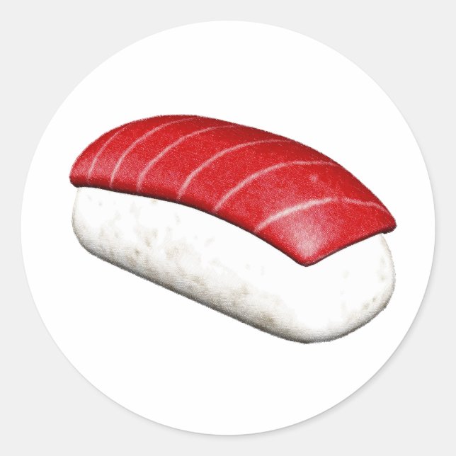 Adesivo Redondo Nigiri Maguro Sushi (Frente)