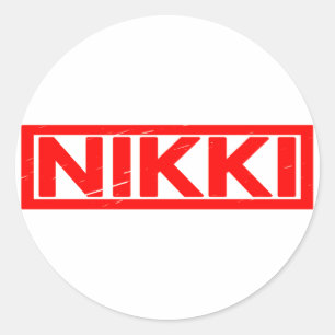 Adesivo Redondo Nikki Stamp