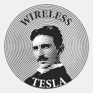 Adesivo Redondo Nikola Tesla