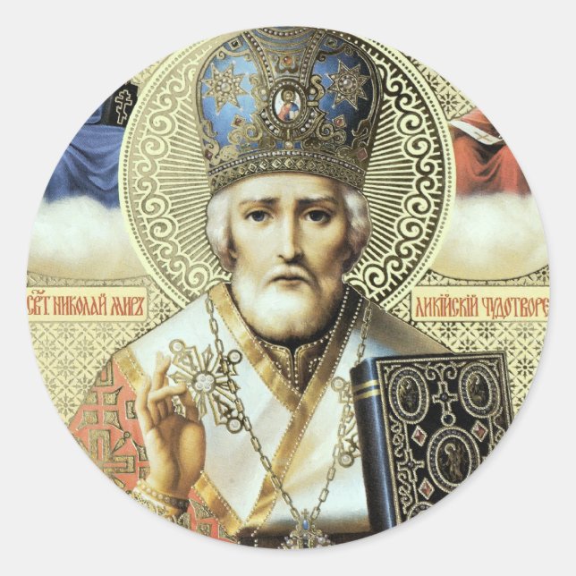 Adesivo Redondo Nikolaos de Myra (Frente)