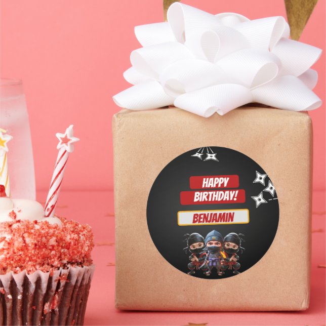 Adesivo Redondo Nina Birthday (Festa)