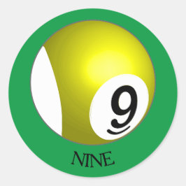 Adesivo Redondo Nine Ball Sticker