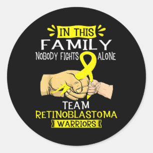 Adesivo Redondo Ninguém Luta Sozinho Equipe Retinoblastoma Warrior