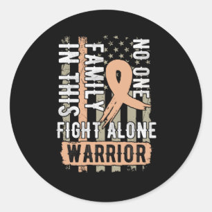 Adesivo Redondo Ninguém Luta Sozinho Pela Consciência Do Cancer 