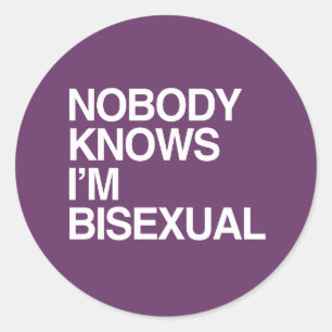 Adesivo Redondo NINGUÉM SABE QUE SOU BISSEXUAL - BRANCO -.png