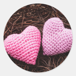 Adesivo Redondo Ninho Com Corações