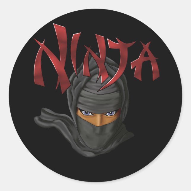 Adesivo Redondo Ninja (Frente)