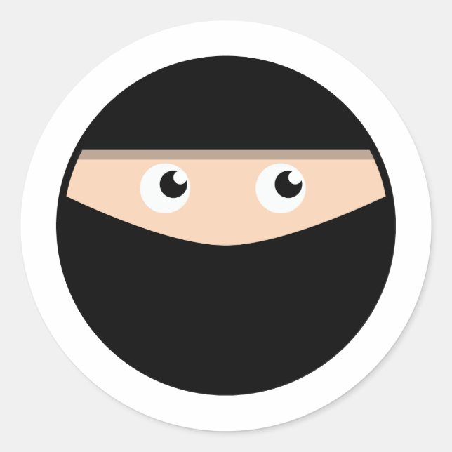 Adesivo Redondo Ninja! (Frente)