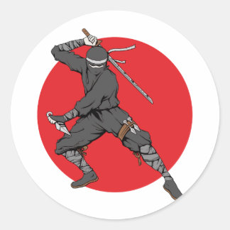 Adesivo Redondo Ninja