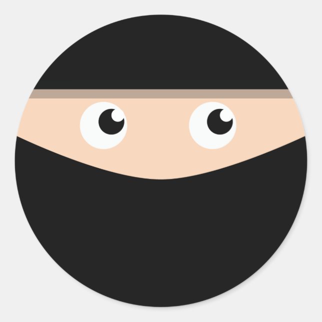 Adesivo Redondo Ninja! (Frente)