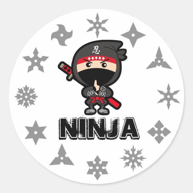 Adesivo Redondo Ninja Boy (Frente)