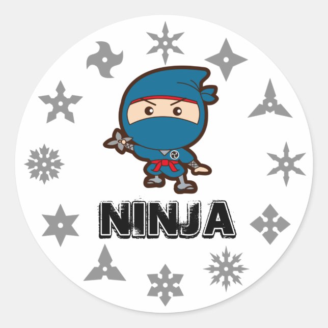Adesivo Redondo Ninja Boy (Frente)