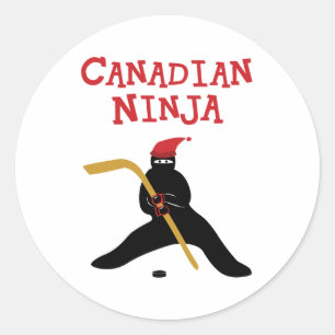 Adesivo Redondo Ninja canadense