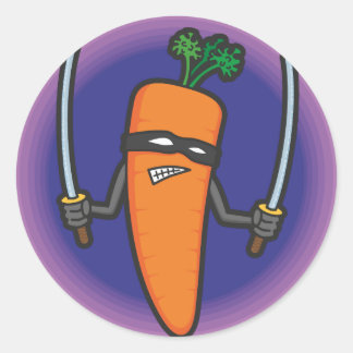 Adesivo Redondo Ninja Carrot
