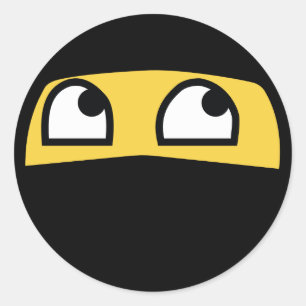 Adesivo Redondo ninja emoji engraçado