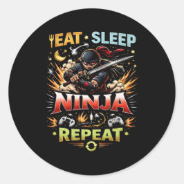 Adesivo Redondo Ninja Life Loop