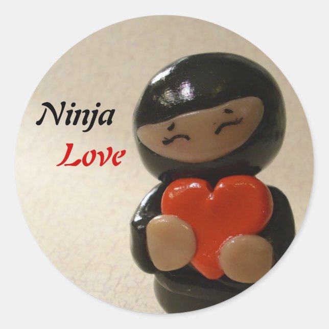 Adesivo Redondo Ninja Love (Frente)