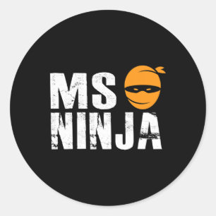 Adesivo Redondo Ninja - Luta de Sensibilização por Esclerose Múlti