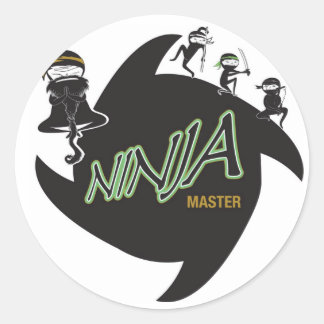 Adesivo Redondo Ninja Master Stickers