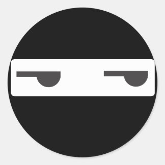 Adesivo Redondo ninja minimalista