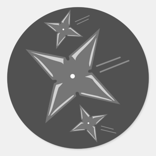 Adesivo Redondo Ninja Stars (Frente)