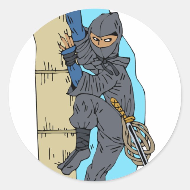 Adesivo Redondo Ninja Sticker (Frente)