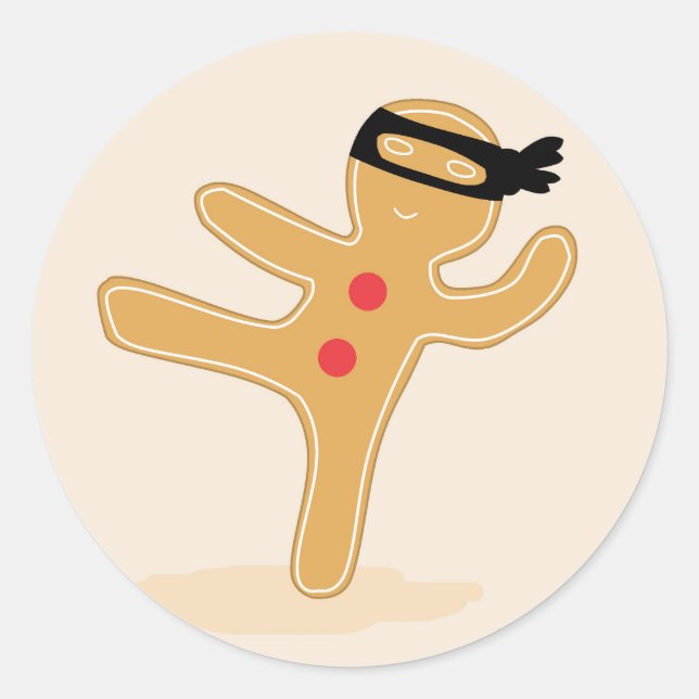 Adesivo Redondo Ninjabread Man (Frente)