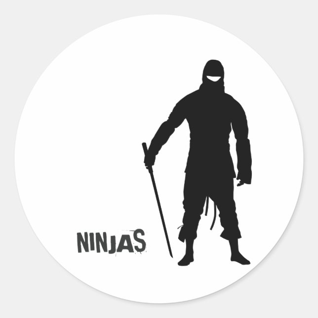 Adesivo Redondo Ninjas (Frente)