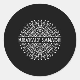 Adesivo Redondo Nirvikalp Samadhi Mandala Geometria Fractal Sagrad