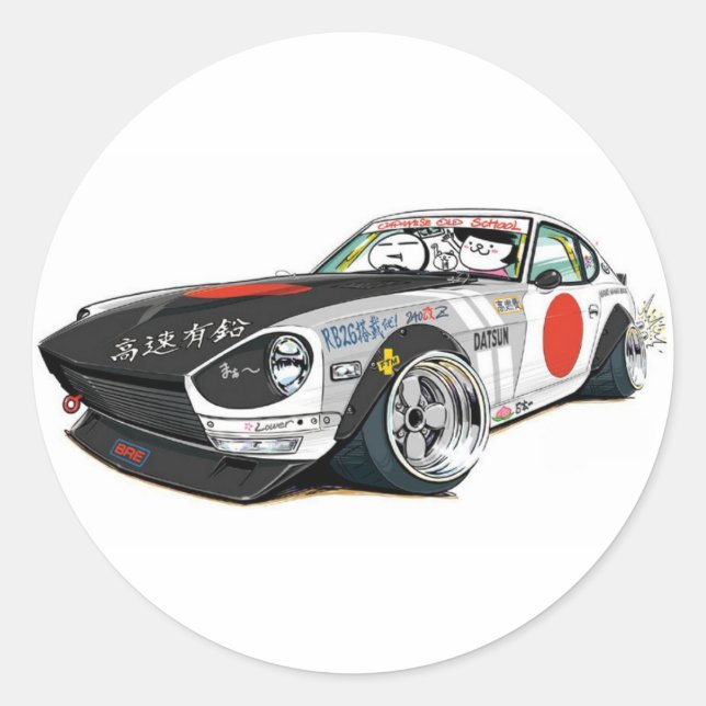 Adesivo Redondo Nissan Datsun 240Z (Frente)