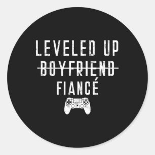 Adesivo Redondo Níveis de Fiance Nivelando Jogo de Vídeo