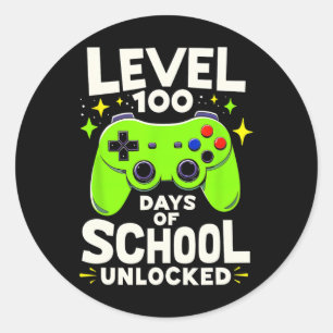 Adesivo Redondo Nível 100 Dias De Realização Escolar Tee 1