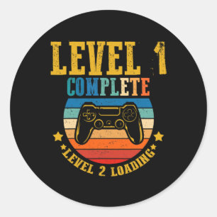 Adesivo Redondo Nível 1 de Aniversário do Jogador Completado Carre