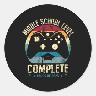 Adesivo Redondo Nível de Ensino Fundamental Completo Gamer Cl De 2