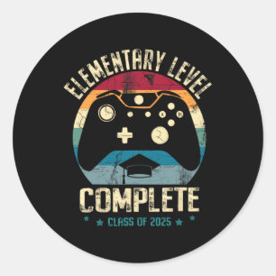 Adesivo Redondo Nível Elementar - Gamer Cl Completa De Graduação 2